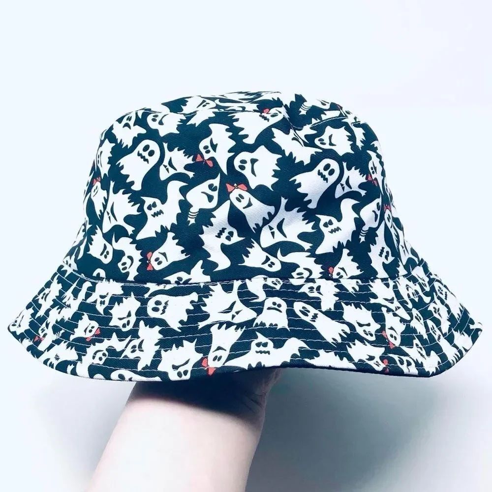 Reversible Ghost Pattern Bucket Hat - Picture 2 of 3